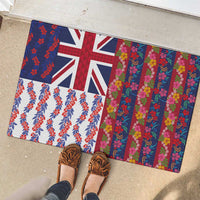 Hawaiian Lei Rubber Doormat National Flag Striped Style LT03 - Polynesian Pride