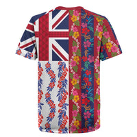 Hawaiian Lei Rugby Jersey National Flag Striped Style LT03 - Polynesian Pride