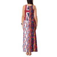 Hawaiian Lei Tank Maxi Dress National Flag Striped Style LT03 - Polynesian Pride