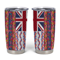 Hawaiian Lei Tumbler Cup National Flag Striped Style LT03 Red - Polynesian Pride