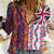 Hawaiian Lei Women Casual Shirt National Flag Striped Style