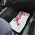 Hawaiian Hibiscus and Art Polynesian Tattoo Car Mats White Color