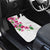 Hawaiian Hibiscus and Art Polynesian Tattoo Car Mats White Color