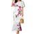 Hawaiian Hibiscus and Art Polynesian Tattoo Mermaid Dress White Color