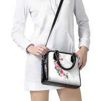 Hawaiian Hibiscus and Art Polynesian Tattoo Shoulder Handbag White Color LT03 - Polynesian Pride