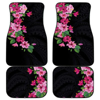 Hawaiian Hibiscus and Art Polynesian Tattoo Car Mats Black Color LT03 - Polynesian Pride