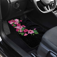 Hawaiian Hibiscus and Art Polynesian Tattoo Car Mats Black Color LT03 - Polynesian Pride
