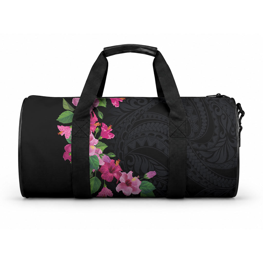 Hawaiian Hibiscus and Art Polynesian Tattoo Duffle Bag