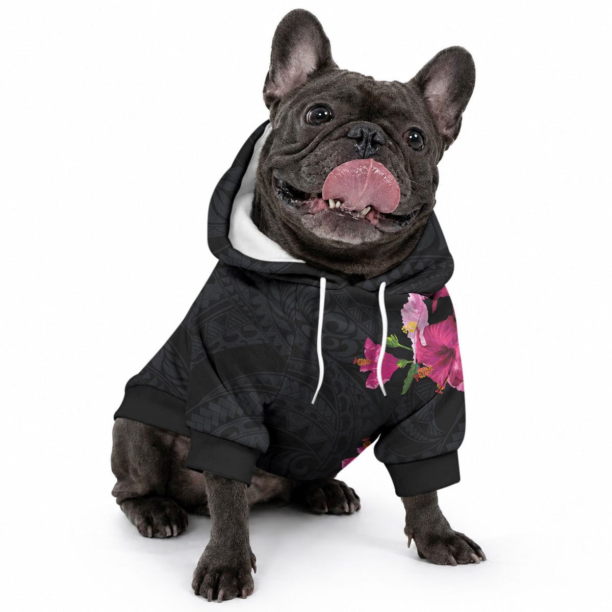Hawaiian Hibiscus and Art Polynesian Tattoo Pet Hoodie LT03 - Polynesian Pride