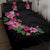 Hawaiian Hibiscus and Art Polynesian Tattoo Quilt Bed Set Black Color