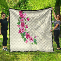 Hawaiian Hibiscus and Art Polynesian Tattoo Quilt Beige Color LT03 - Polynesian Pride