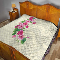 Hawaiian Hibiscus and Art Polynesian Tattoo Quilt Beige Color LT03 - Polynesian Pride
