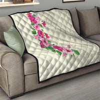 Hawaiian Hibiscus and Art Polynesian Tattoo Quilt Beige Color LT03 - Polynesian Pride