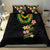 Hawaiian Lei Plumeria and Tropical Leaves Bedding Set Watercolor Style