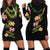 Hawaiian Lei Plumeria and Tropical Leaves Hoodie Dress Watercolor Style