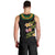 Hawaiian Lei Plumeria and Tropical Leaves Men Tank Top Watercolor Style