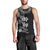 Hawaiian Lei Plumeria and Tropical Leaves Men Tank Top Watercolor Style-Grayscale