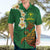 Hawaii Turtle Plumeria Flower Hawaiian Shirt Polynesian Pattern Green Color