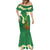 Hawaii Turtle Plumeria Flower Mermaid Dress Polynesian Pattern Green Color