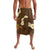 Hawaii Turtle Plumeria Flower Lavalava Polynesian Pattern Brown Color