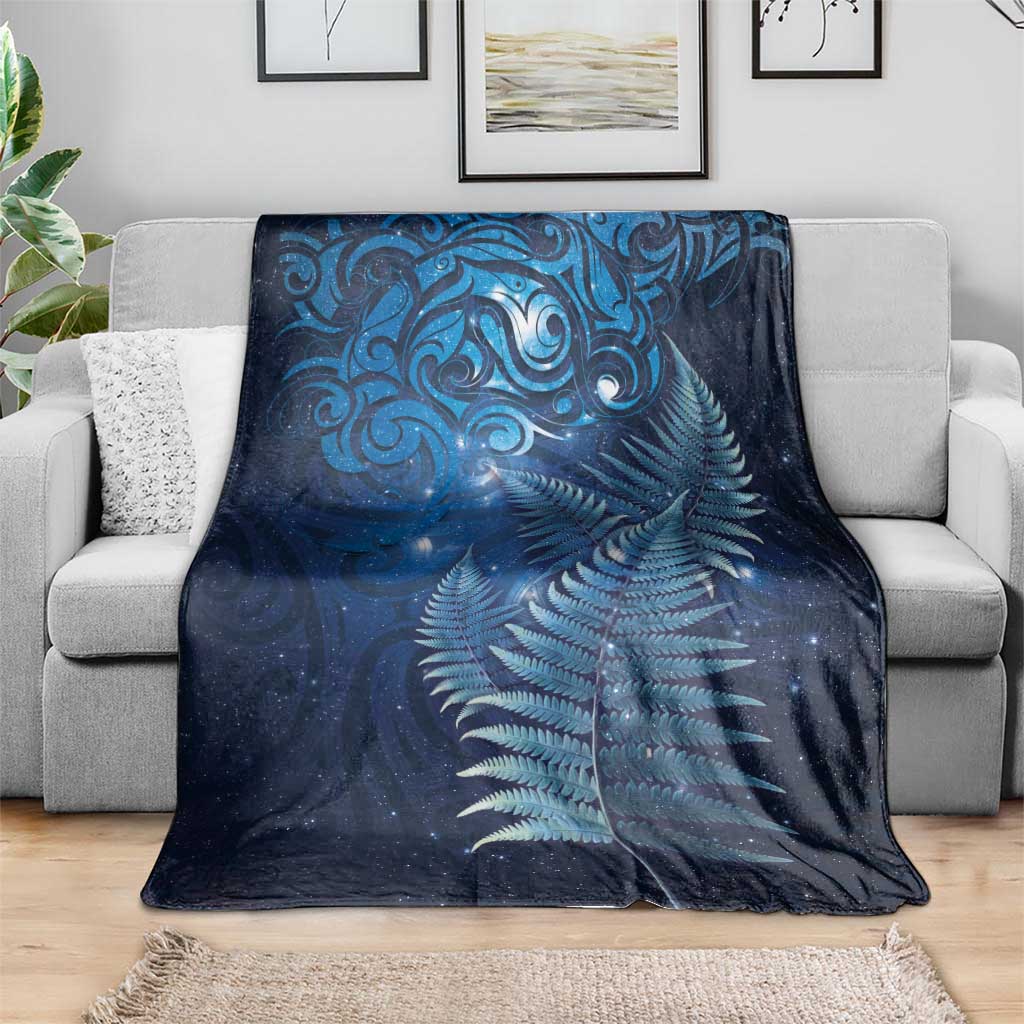 Matariki New Zealand Maori Silver Fern Blanket Galaxy Blue Sky Style LT03 - Polynesian Pride