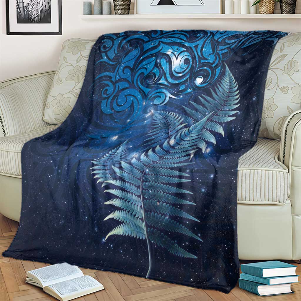 Matariki New Zealand Maori Silver Fern Blanket Galaxy Blue Sky Style LT03 - Polynesian Pride
