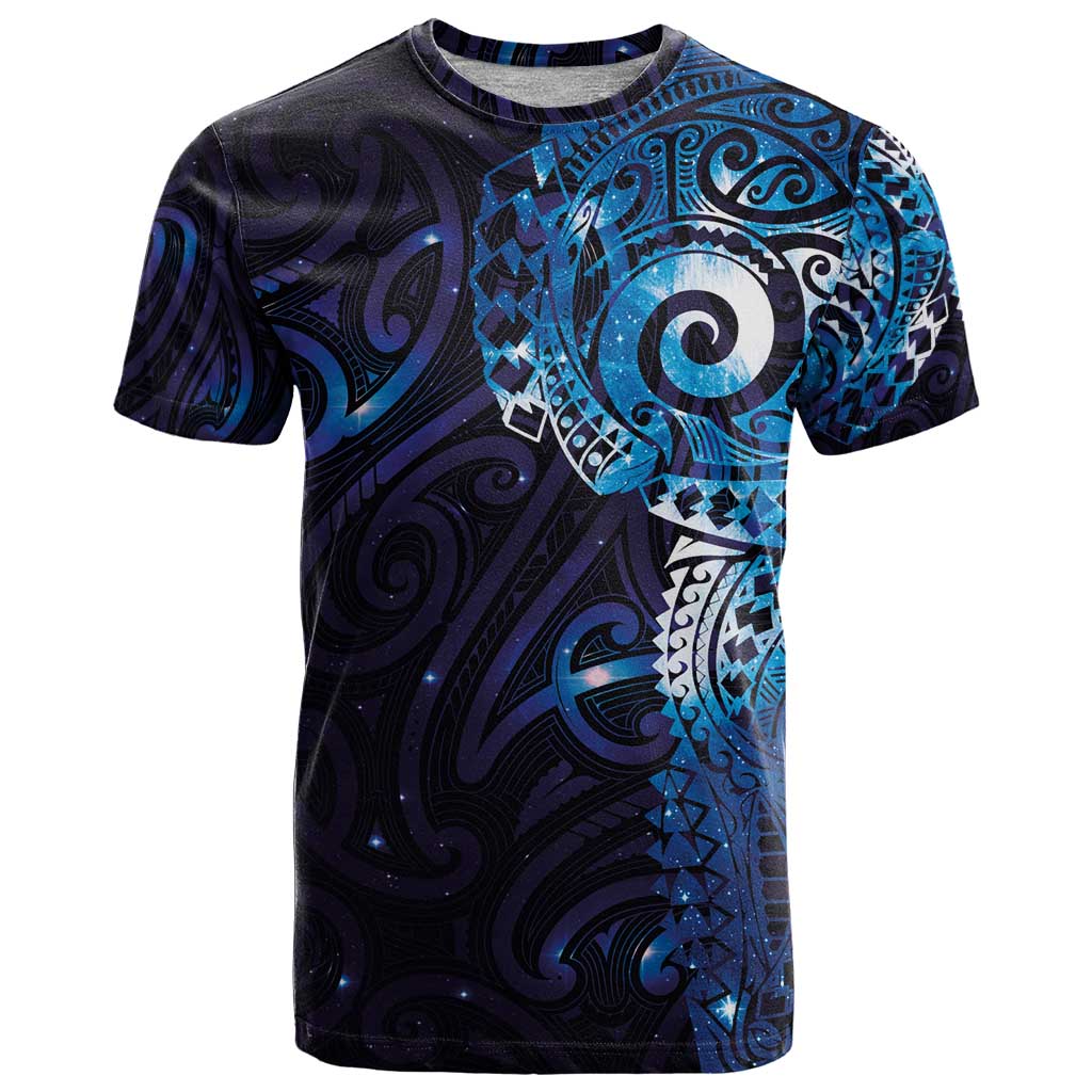 Matariki New Zealand Maori Koru Art Tattoo T Shirt New Year Galaxy Blue Sky Style LT03 Blue - Polynesian Pride