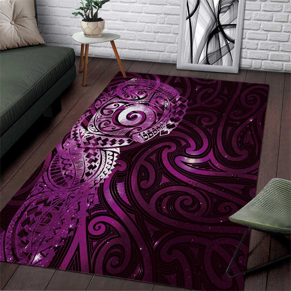 Matariki New Zealand Maori Koru Art Tattoo Area Rug New Year Galaxy Pink Sky Style LT03 Pink - Polynesian Pride