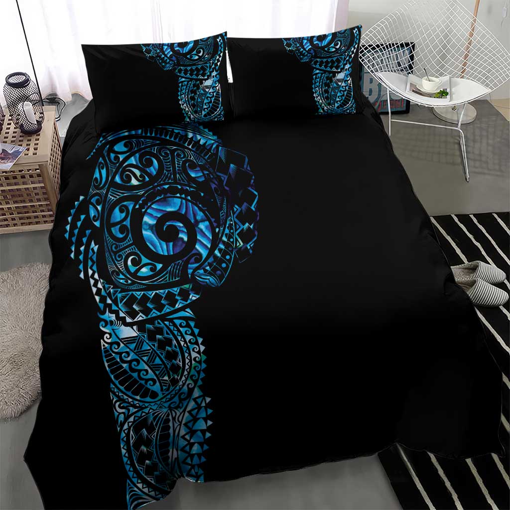 New Zealand Maori Koru Art Traditional Tattoo Bedding Set Paua Shell LT03 - Polynesian Pride