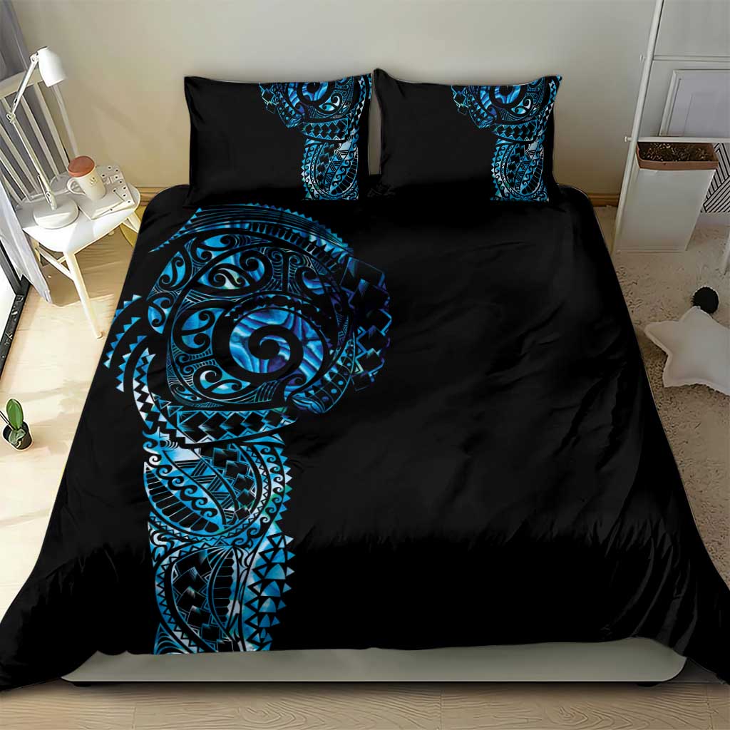 New Zealand Maori Koru Art Traditional Tattoo Bedding Set Paua Shell LT03 - Polynesian Pride