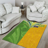 Cook Islands Language Week Area Rug Tatau Pattern and Rarotongan Alphabet LT03 - Polynesian Pride