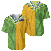 Cook Islands Language Week Baseball Jersey Tatau Pattern and Rarotongan Alphabet LT03 - Polynesian Pride