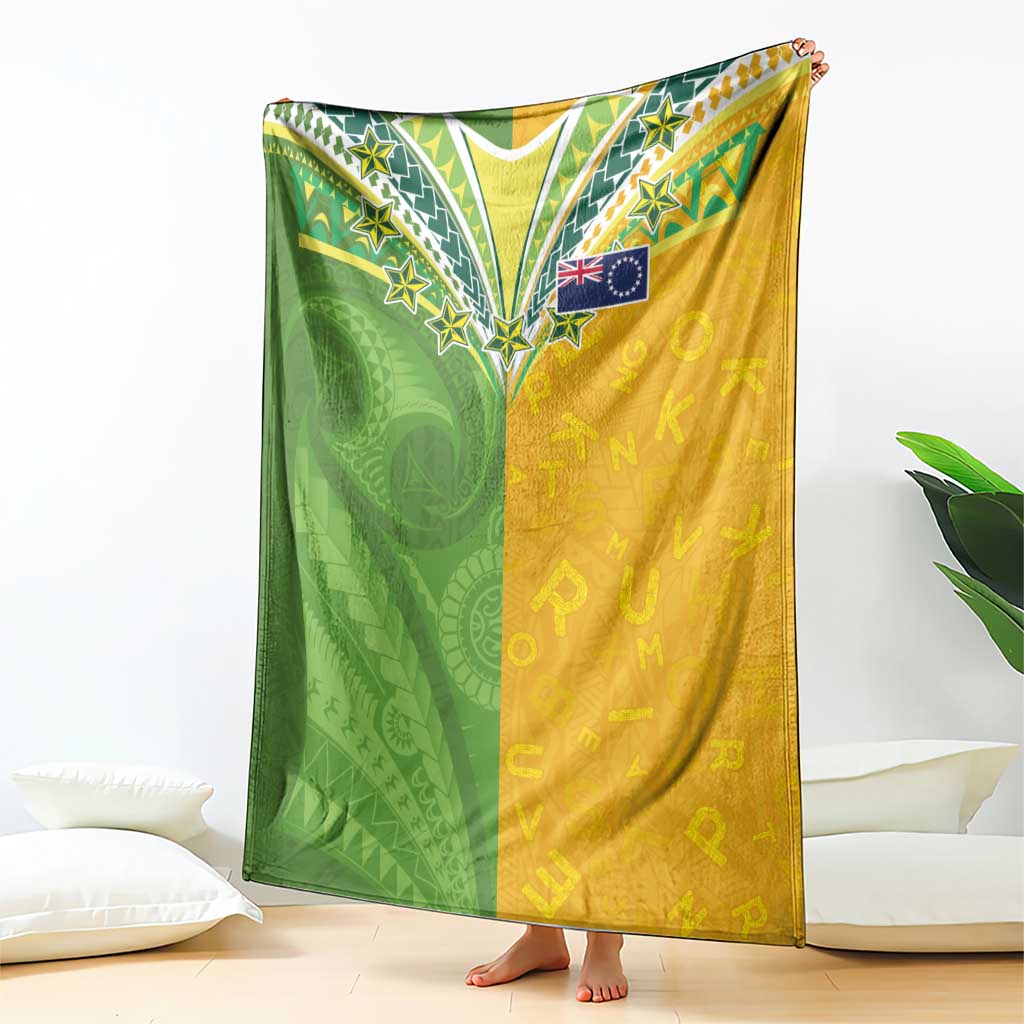 Cook Islands Language Week Blanket Tatau Pattern and Rarotongan Alphabet LT03 - Polynesian Pride