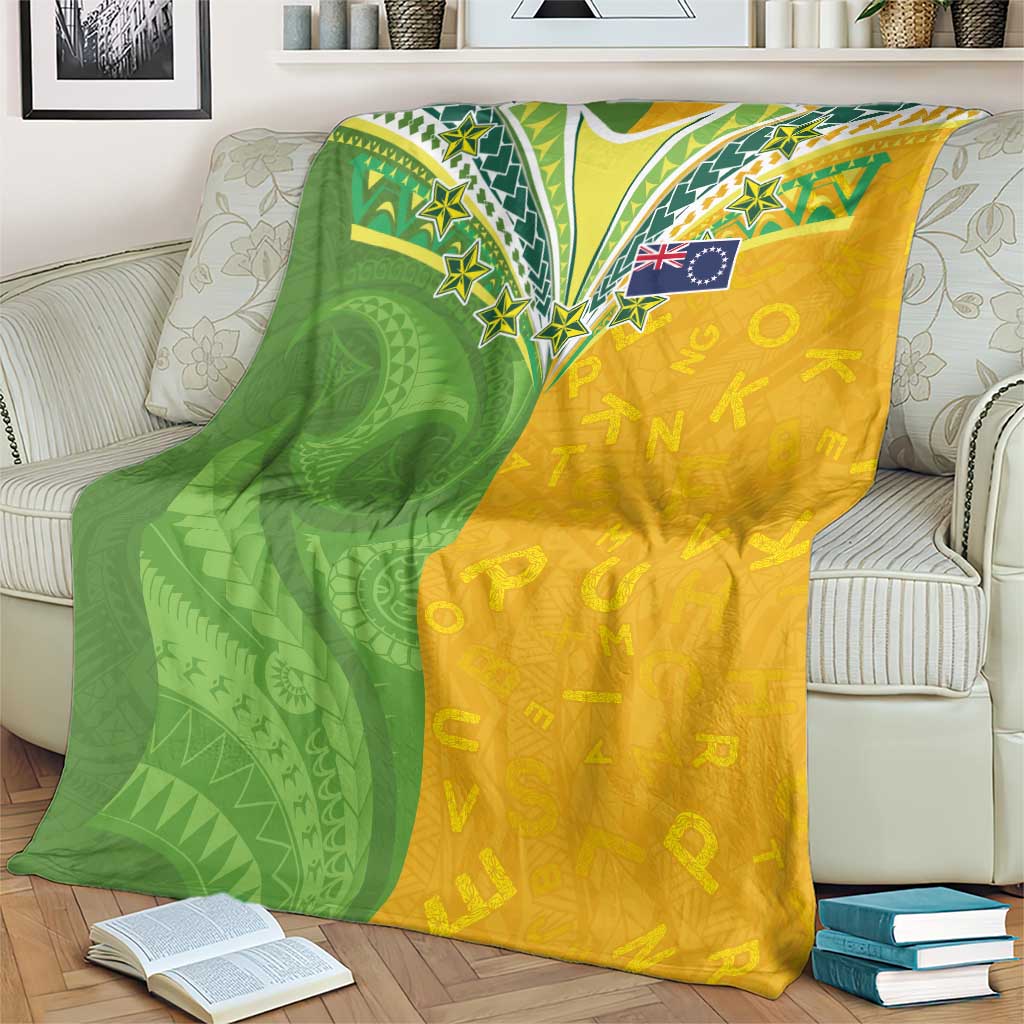 Cook Islands Language Week Blanket Tatau Pattern and Rarotongan Alphabet LT03 - Polynesian Pride