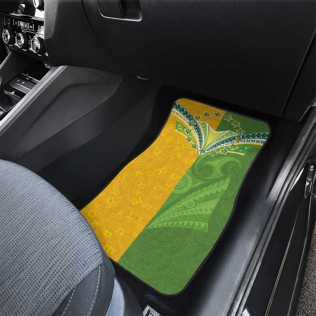 Cook Islands Language Week Car Mats Tatau Pattern and Rarotongan Alphabet LT03 - Polynesian Pride