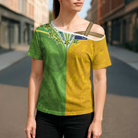 Cook Islands Language Week Cross Shoulder Shirt Tatau Pattern and Rarotongan Alphabet LT03 - Polynesian Pride