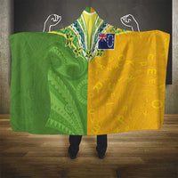 Cook Islands Language Week Hooded Blanket Tatau Pattern and Rarotongan Alphabet LT03 - Polynesian Pride