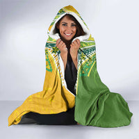 Cook Islands Language Week Hooded Blanket Tatau Pattern and Rarotongan Alphabet LT03 - Polynesian Pride