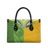 Cook Islands Language Week Leather Bag Tatau Pattern and Rarotongan Alphabet LT03 - Polynesian Pride