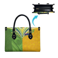 Cook Islands Language Week Leather Bag Tatau Pattern and Rarotongan Alphabet LT03 - Polynesian Pride