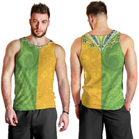 Cook Islands Language Week Men Tank Top Tatau Pattern and Rarotongan Alphabet LT03 - Polynesian Pride