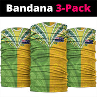 Cook Islands Language Week Neck Gaiter Tatau Pattern and Rarotongan Alphabet LT03 package One Size: 25*50cm Green - Polynesian Pride