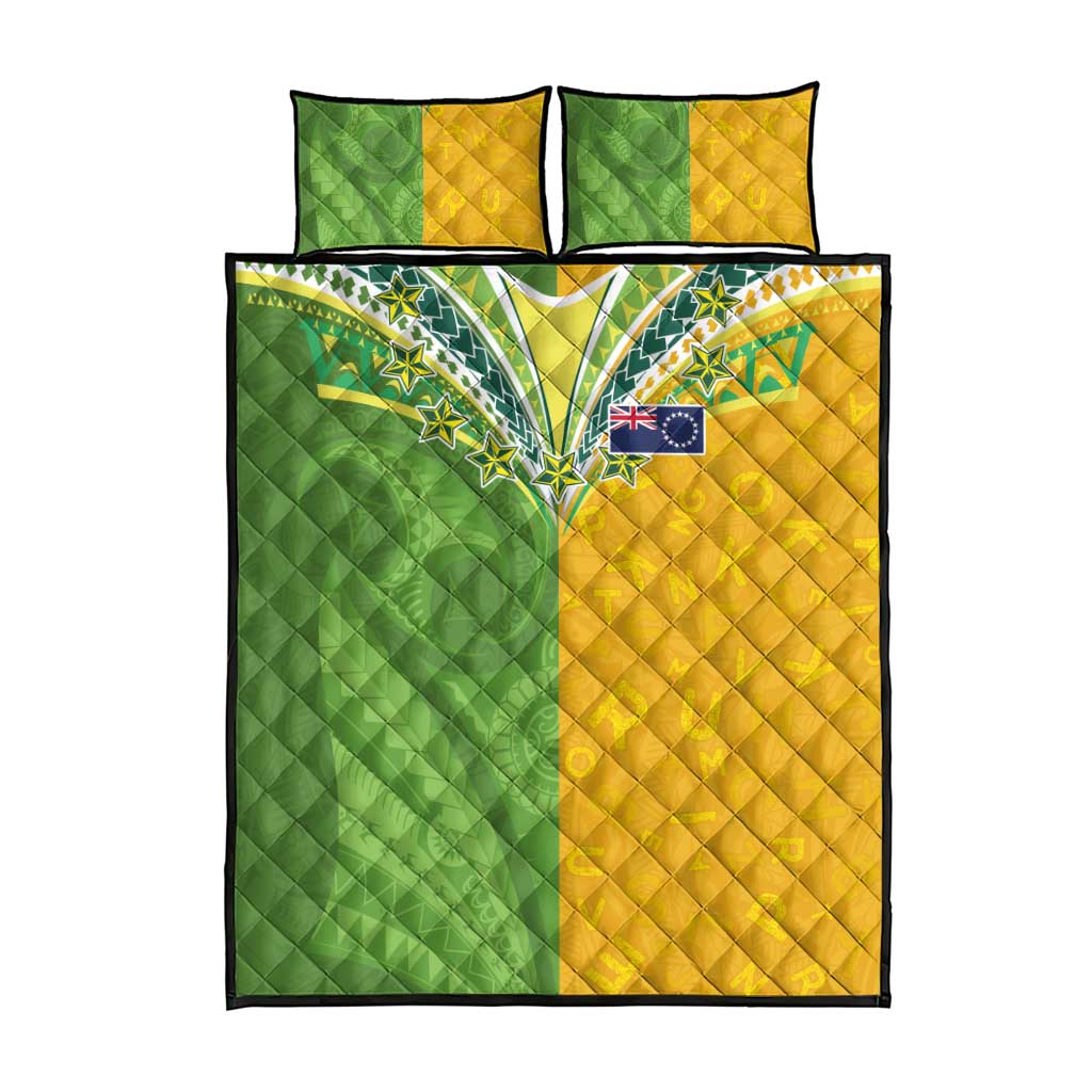 Cook Islands Language Week Quilt Bed Set Tatau Pattern and Rarotongan Alphabet LT03 - Polynesian Pride