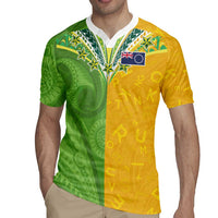 Cook Islands Language Week Rugby Jersey Tatau Pattern and Rarotongan Alphabet LT03 - Polynesian Pride