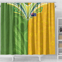 Cook Islands Language Week Shower Curtain Tatau Pattern and Rarotongan Alphabet LT03 - Polynesian Pride