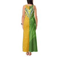 Cook Islands Language Week Tank Maxi Dress Tatau Pattern and Rarotongan Alphabet LT03 - Polynesian Pride