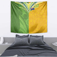 Cook Islands Language Week Tapestry Tatau Pattern and Rarotongan Alphabet LT03 - Polynesian Pride