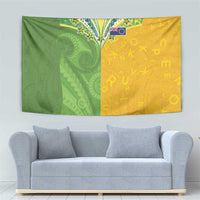 Cook Islands Language Week Tapestry Tatau Pattern and Rarotongan Alphabet LT03 - Polynesian Pride