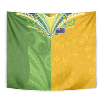 Cook Islands Language Week Tapestry Tatau Pattern and Rarotongan Alphabet LT03 - Polynesian Pride