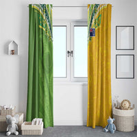 Cook Islands Language Week Window Curtain Tatau Pattern and Rarotongan Alphabet LT03 - Polynesian Pride